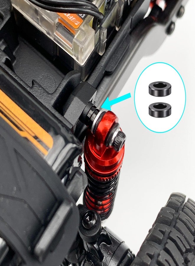 RCLIONS ممتص صدمات زيتي 42 مم من RCLIONS لسيارات التحكم عن بعد FMS 1/18 FCX18 LC80 RC Crawler Car Upgrade Parts (أحمر) - Image 4